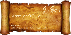 Glasz Zsófia névjegykártya